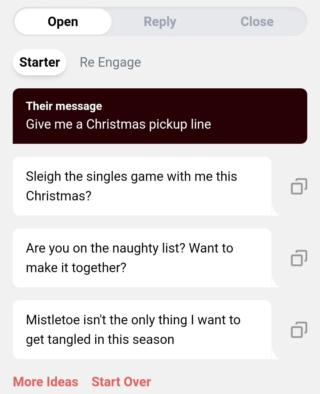 elige entre las respuestas generadas por IA en el Chat Assistant de YourMove AI