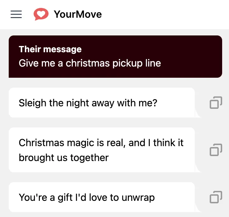 generar frases para ligar de Navidad