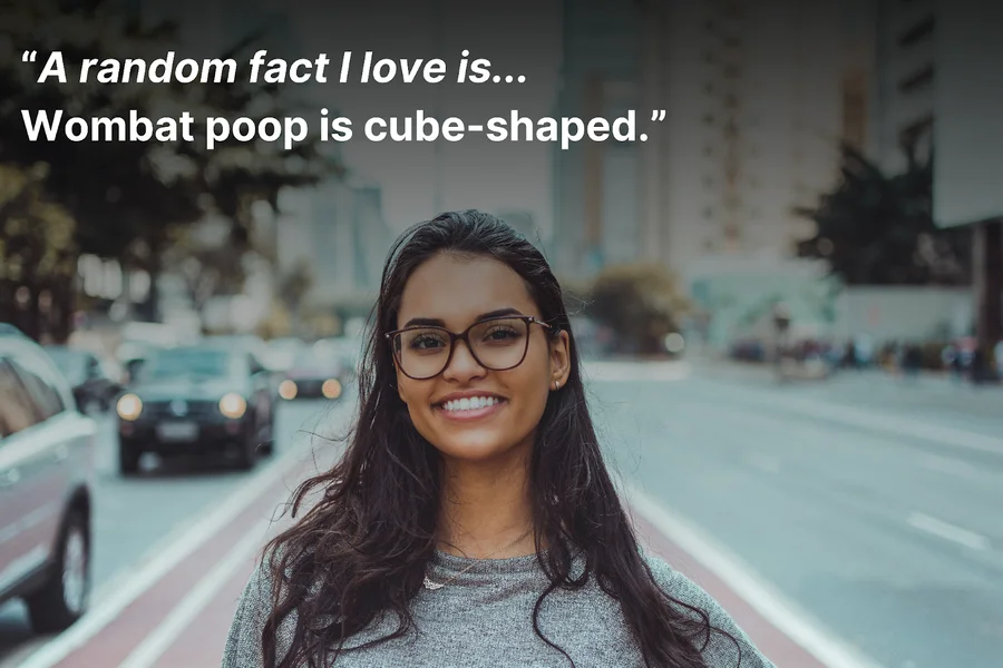 Woman with glasses smiling