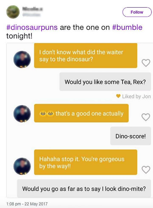 Dinosaur puns opening line