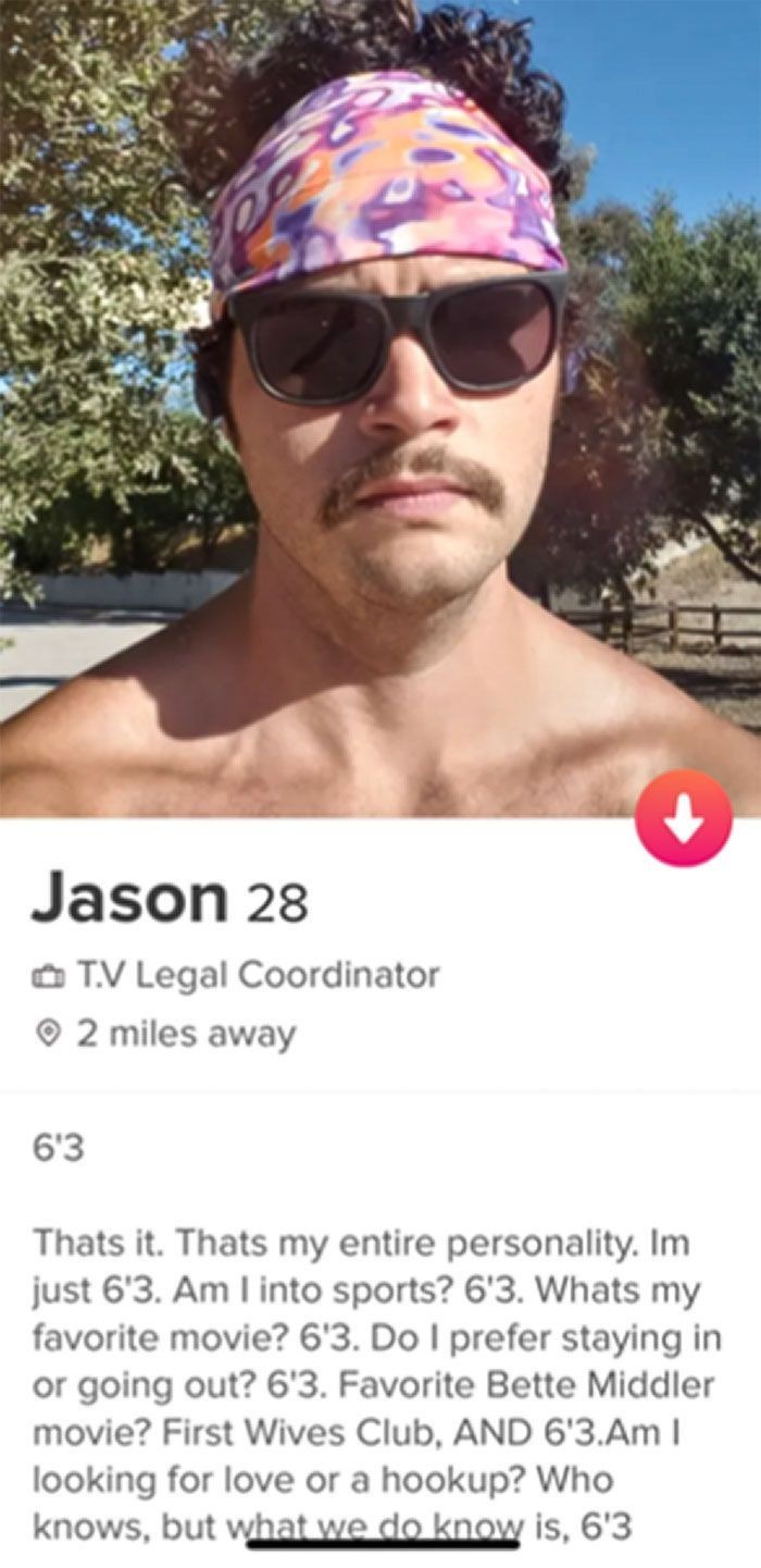 Tall Tinder Bio for Guys Meme