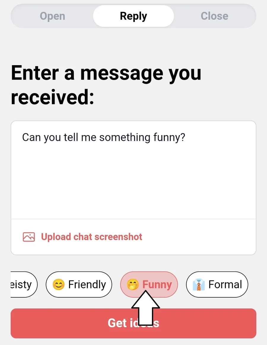 select funny in yourmove chat assistant