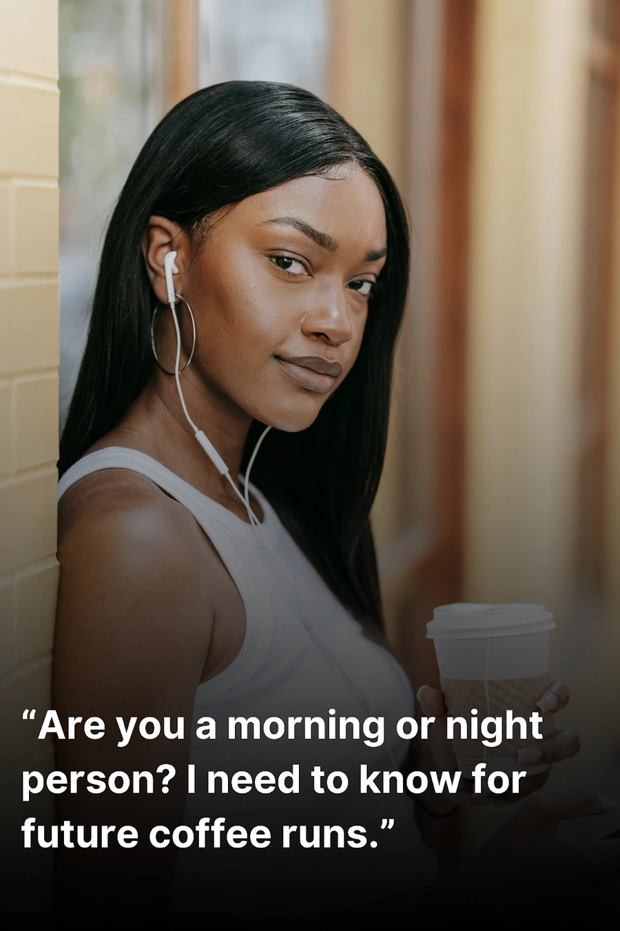 Woman drinking coffee