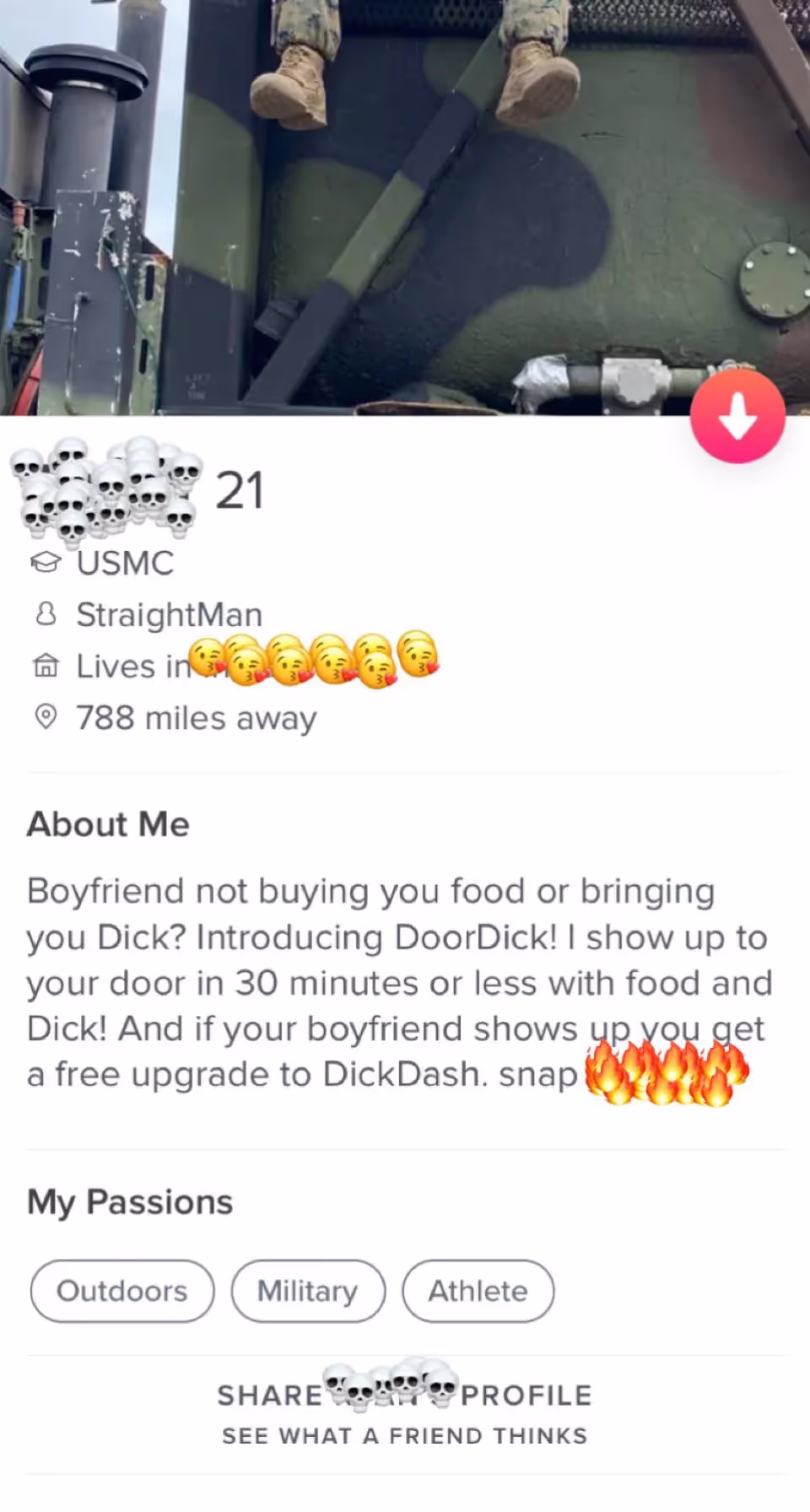 One example of tinder bios to get laid.